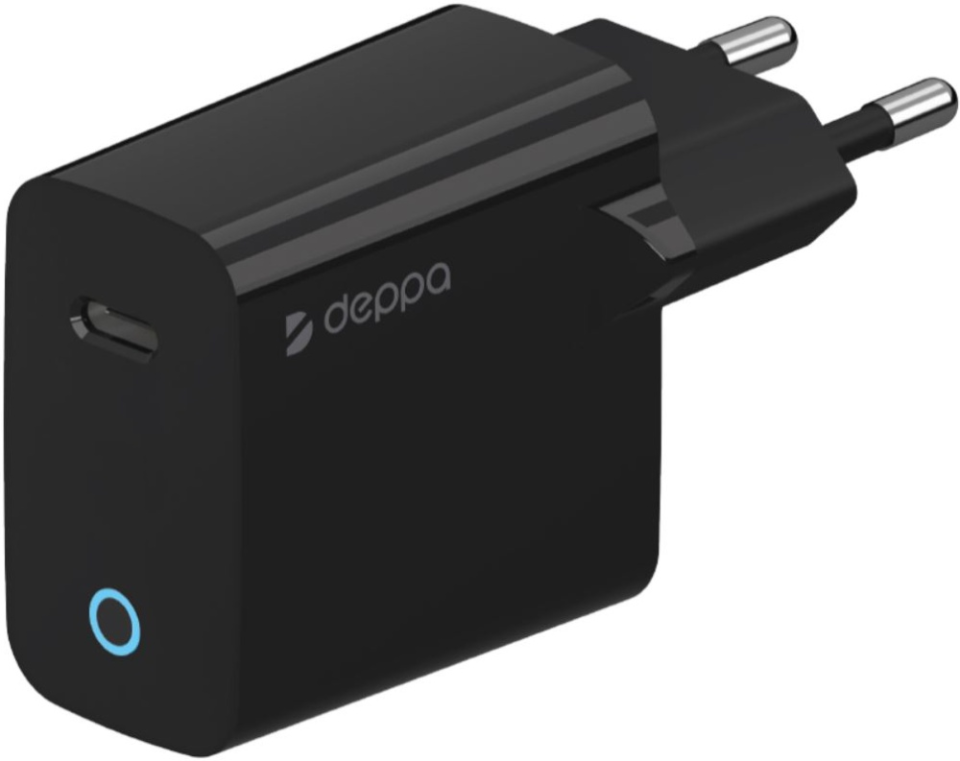 Адаптер Deppa Original S GaN USB-C 25W (Black)