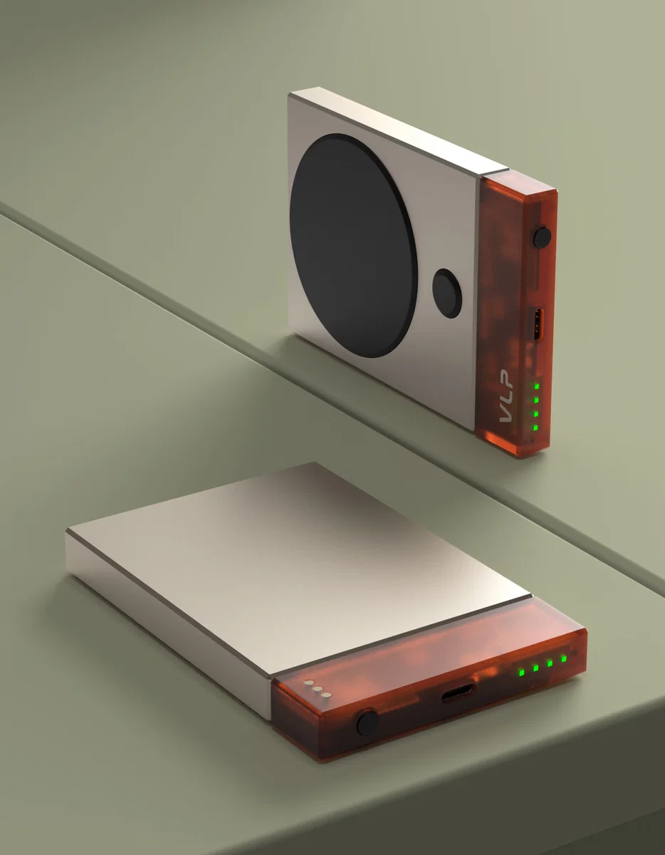 Аккумулятор внешний VLP NEO MagSafe, Qi2, 5000 mAh, 3A, USB-C, amber gray