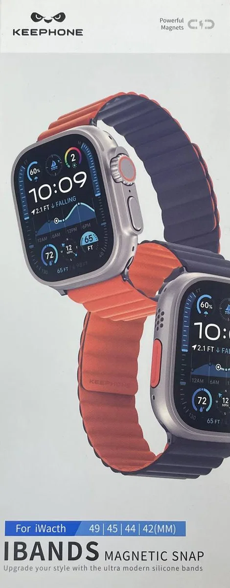 Ремешок силиконовый для AW Keephone Dual Color iBands 42/49 Blue / Orange