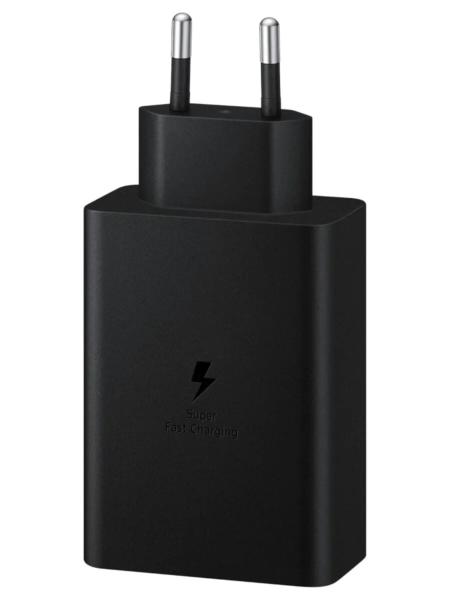 Адаптер Samsung 2xUSB-C + USB-A 65W с кабелем USB-C 1m (Black)
