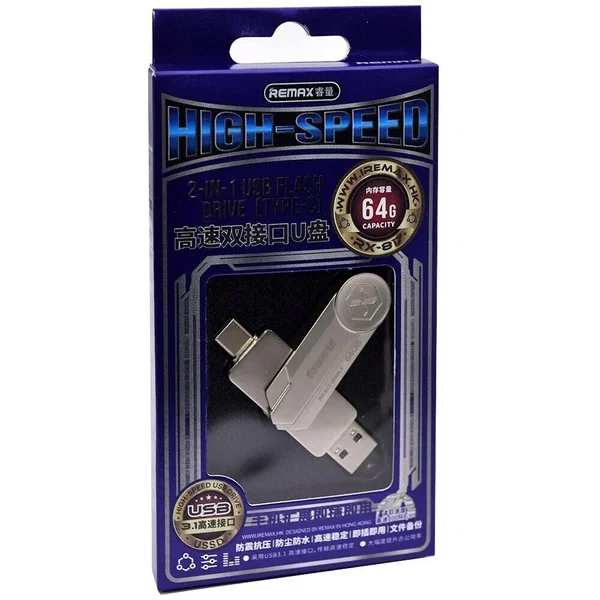 Флеш-карта Remax 2 in 1 USB - USB-C Flash Drive