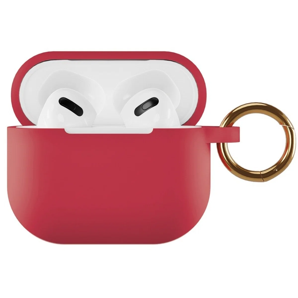 Чехол защитный VLP Soft Touch, с кольцом, для AirPods 3 красный