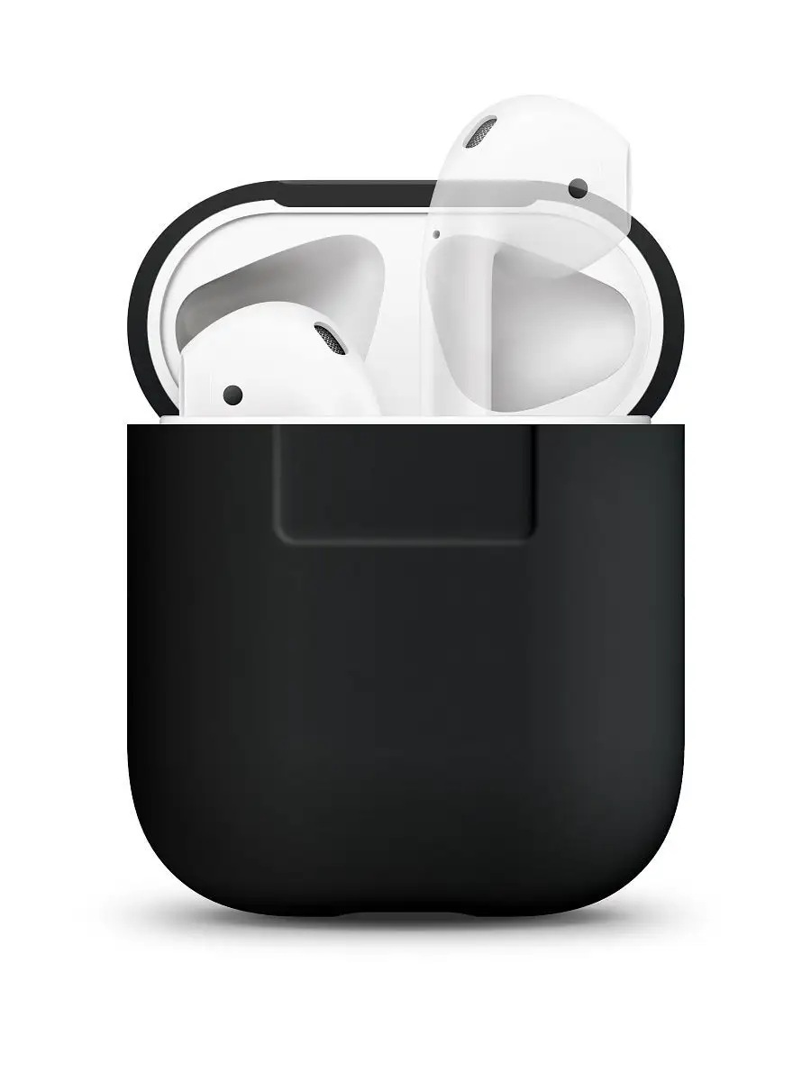 Silicone case for AirPods 1/2 черный