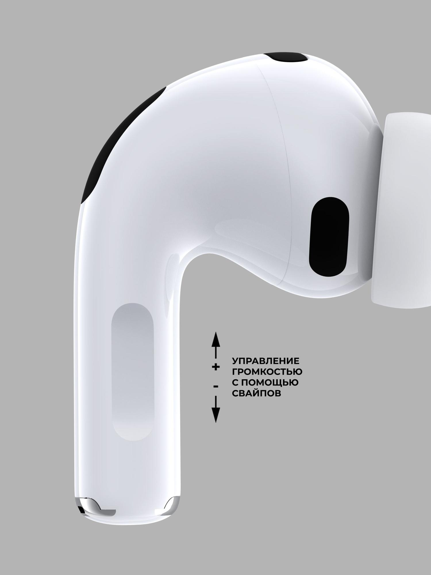 Беспроводные наушники Deppa Air Pro 4 ANC, TWS, BT 6.0, 300 мАч, ANC, QI, белый, Deppa