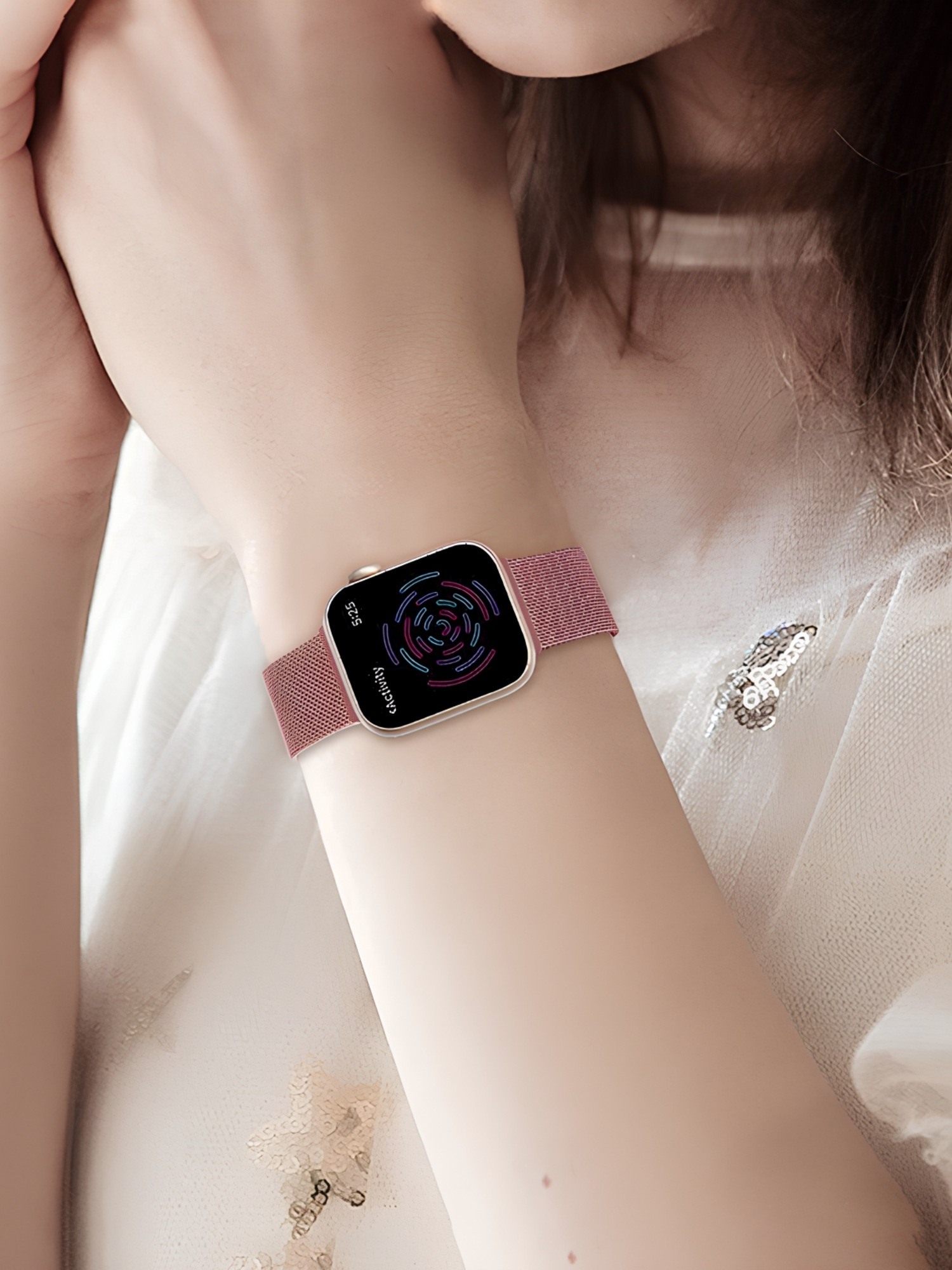 Ремешок миланская петля  для Apple Watch 42/44/45/49 розовый