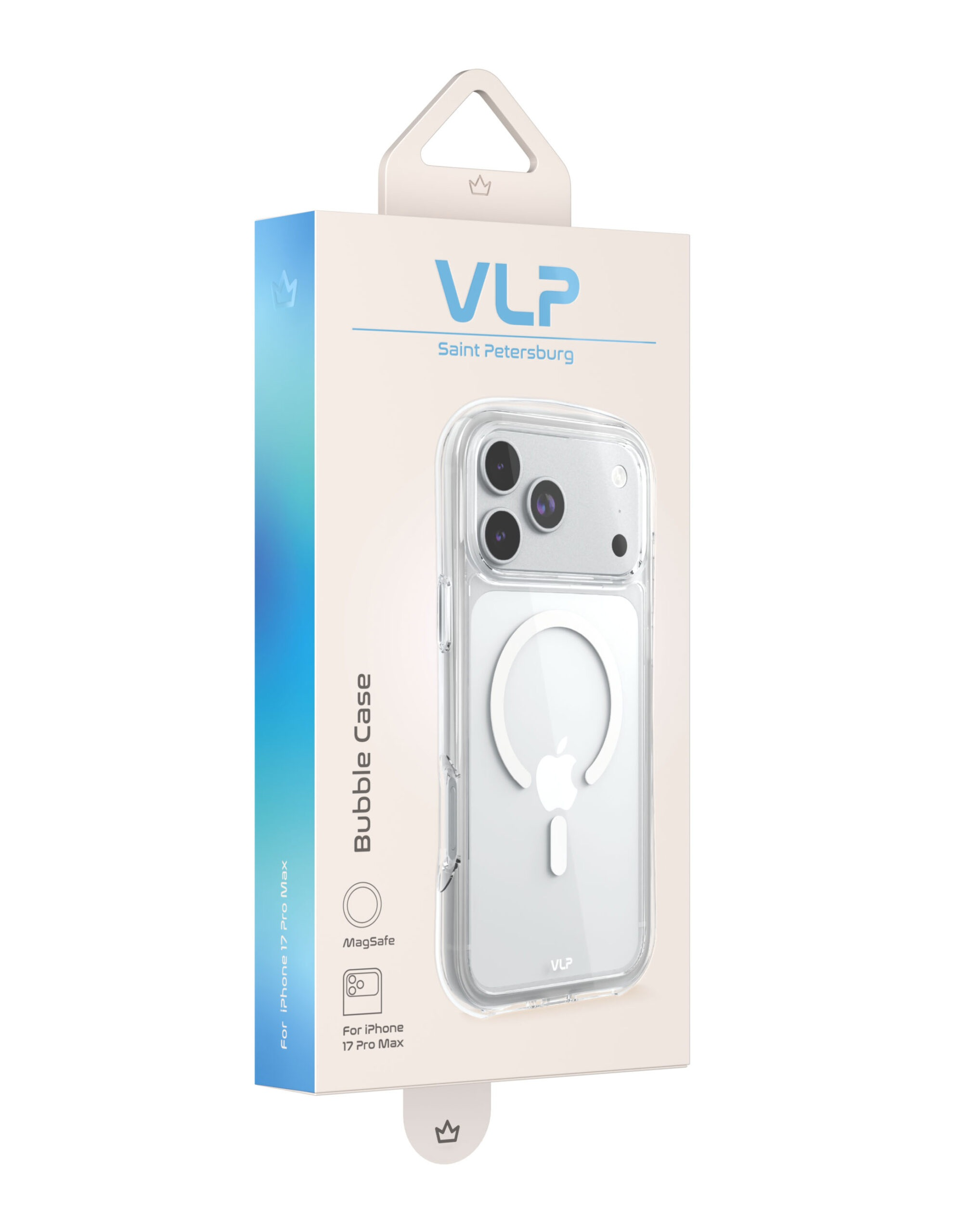 Чехол VLP Bubble Case с MagSafe для iPhone 17 Pro Max, белый