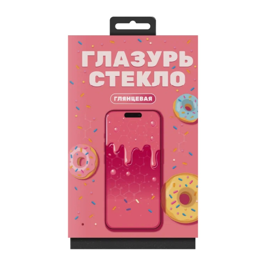 Защитное стекло ГЛАЗУРЬ (AGLROSE1717P) Розовая (BOX) на iPhone 17 Pro Max глянец