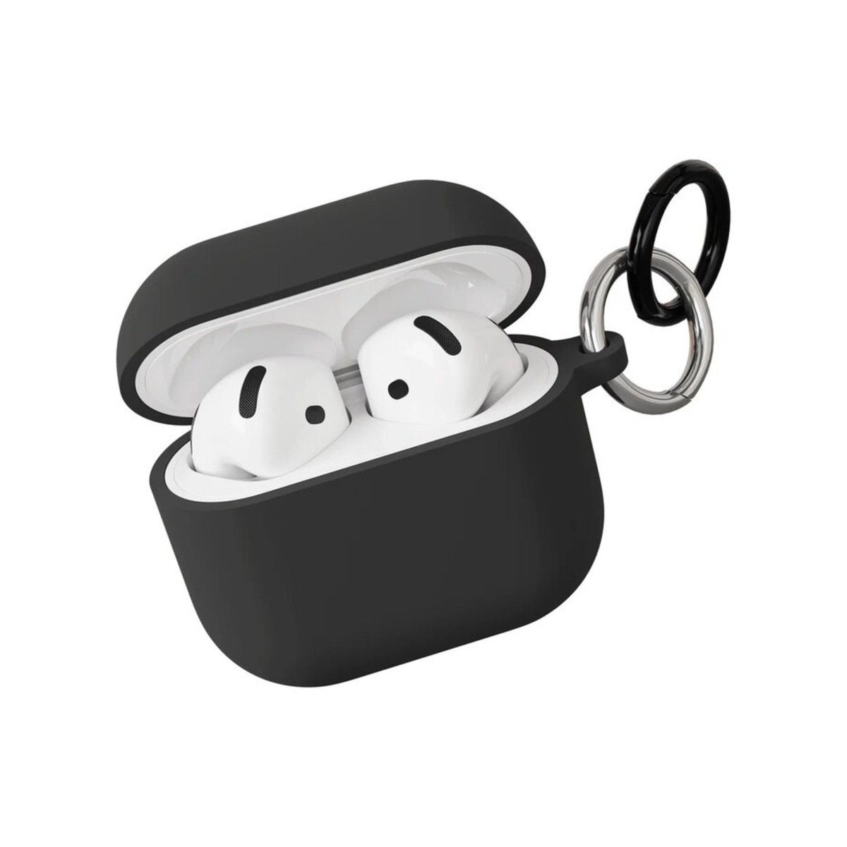 Чехол защитный VLP Soft Touch, с кольцом, для AirPods 4 черный