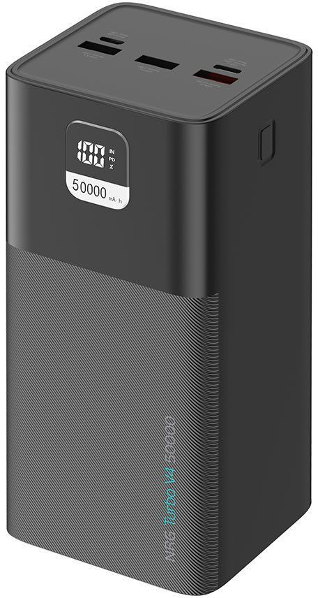 Внешний АКБ NRG Turbo V4 50000 мА-ч,  дисплей, черный, Deppa