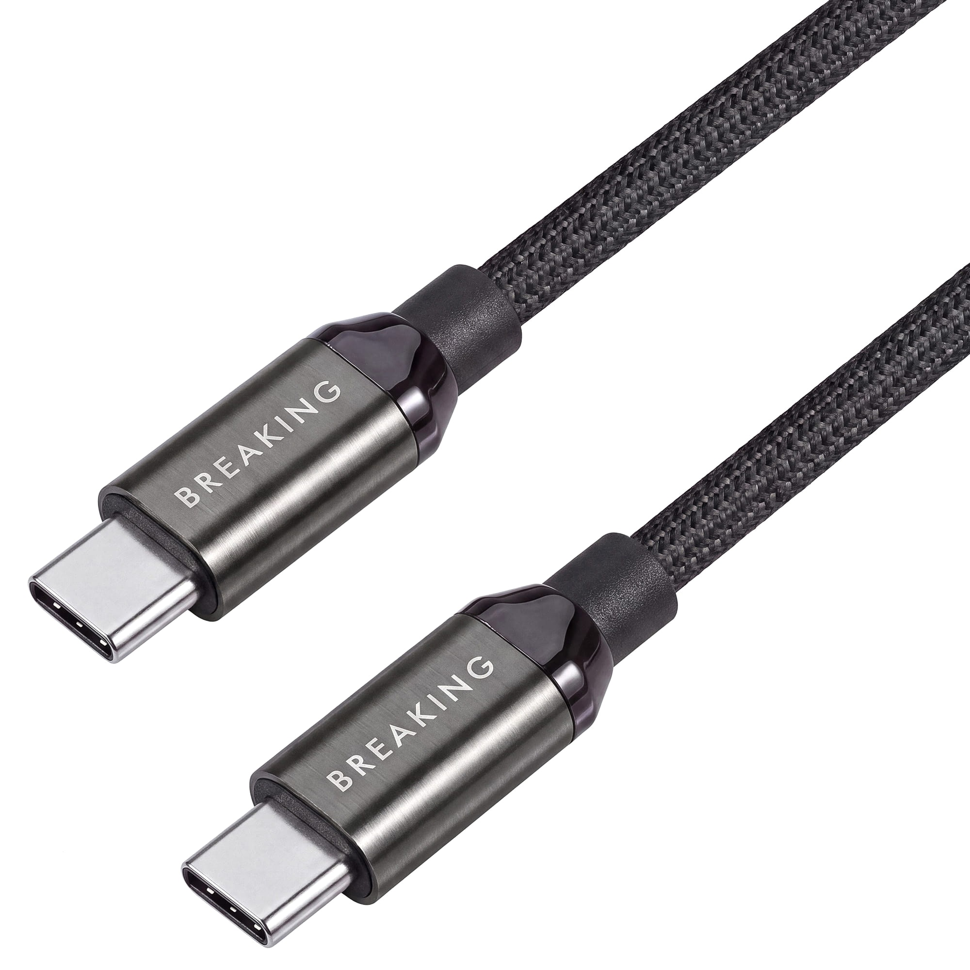 Кабель Breaking Graphite K40 USB-C - UCB-C 60W, 1m, черный