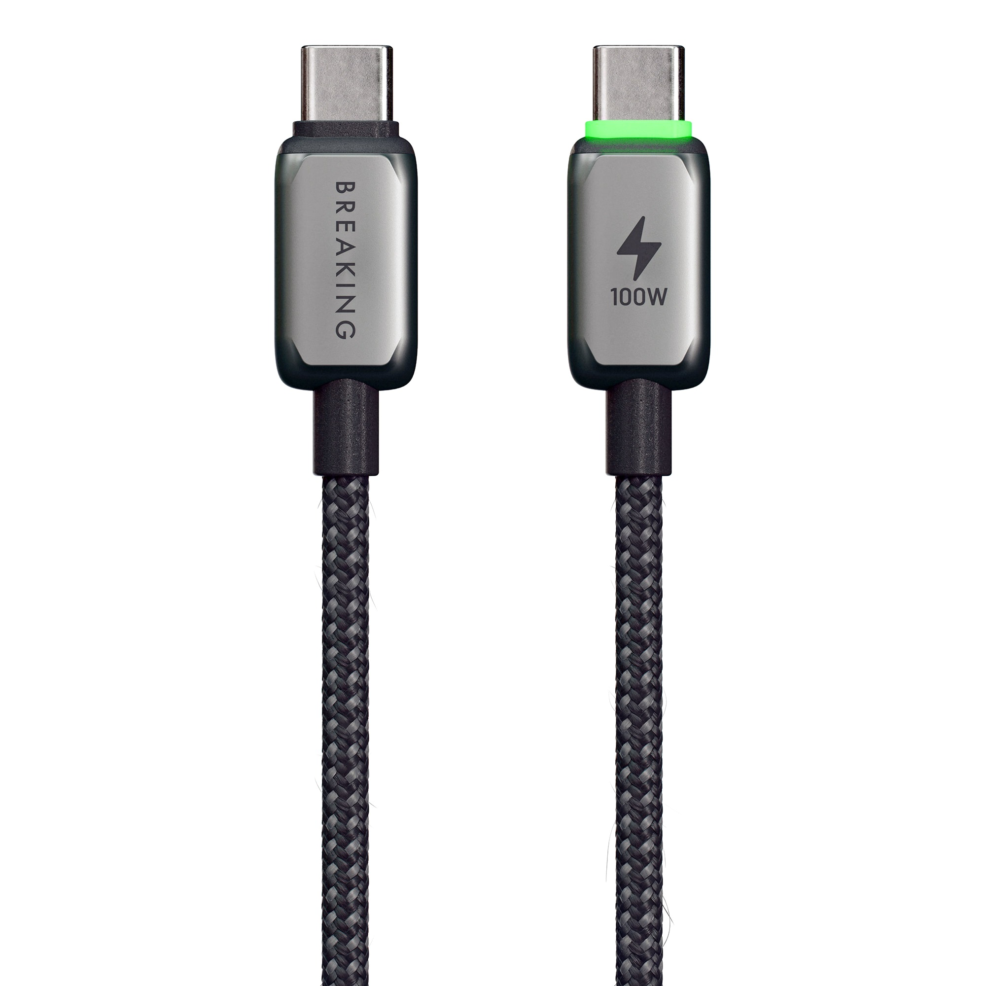 Кабель Breaking Deep USB-C - UCB-C 100W, 1m, черный