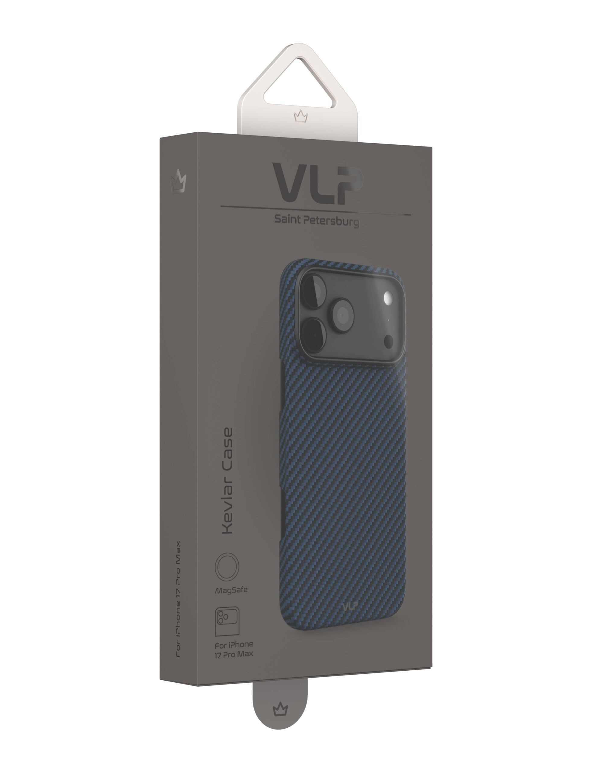 Чехол VLP Kevlar Case с MagSafe для iPhone 17 Pro Max /18 Pro Max (Синий)