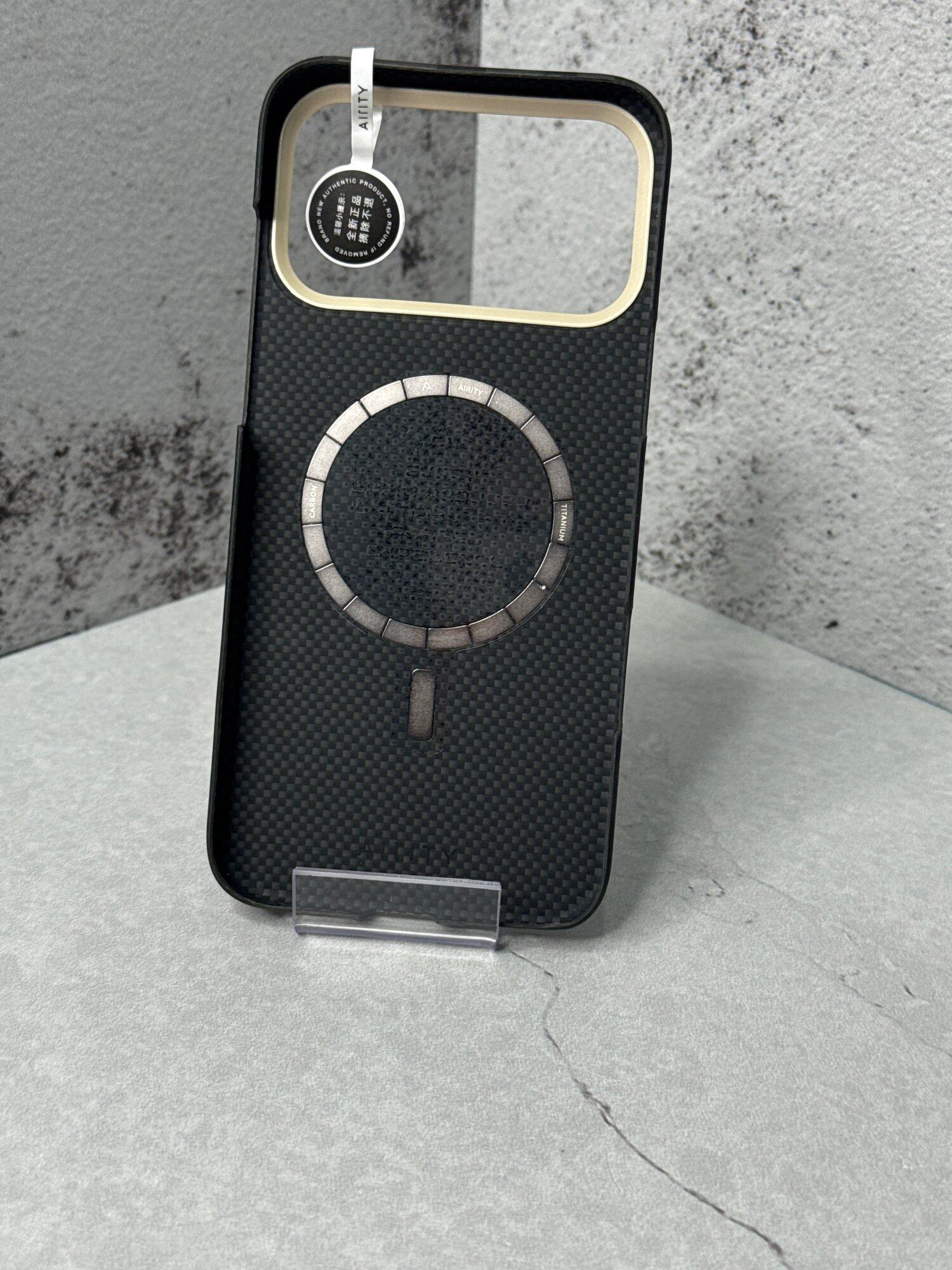 Чехол Airity Bamboo Shadow Orient с MagSafe для iPhone 17 Pro / 18 Pro, Fog Black