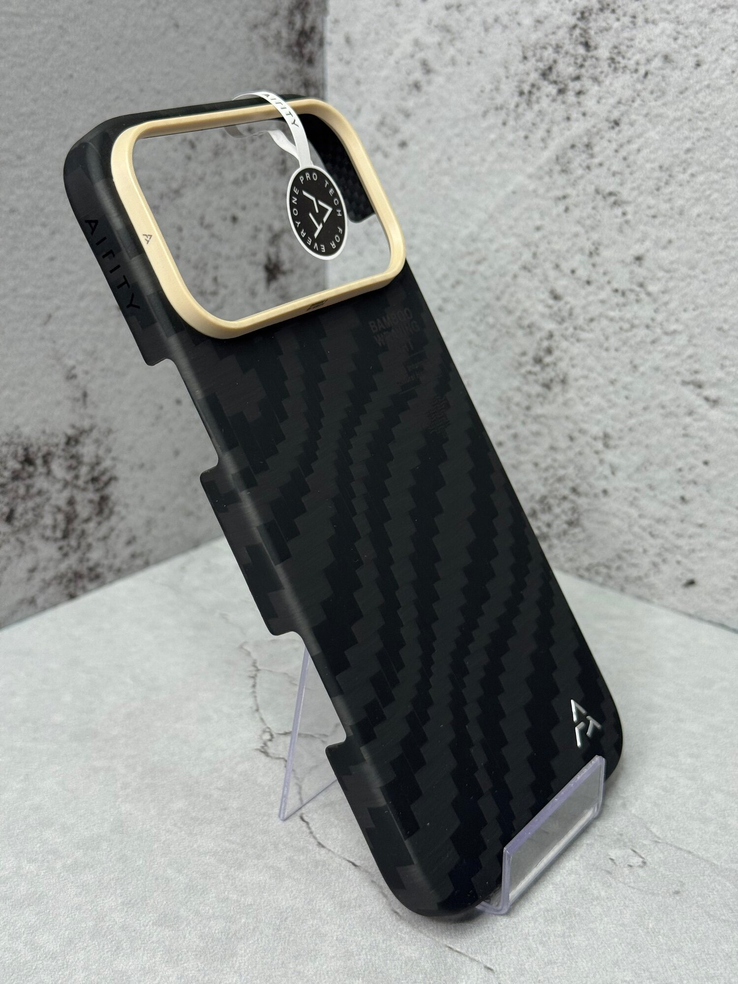 Чехол Airity Bamboo Shadow Orient с MagSafe для iPhone 17 Pro Max / 18 Pro Max, Fog Black