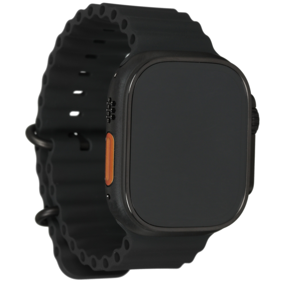 Apple Watch Ultra 2 2024 49mm Black Titanium Case with Black Ocean Band One Size