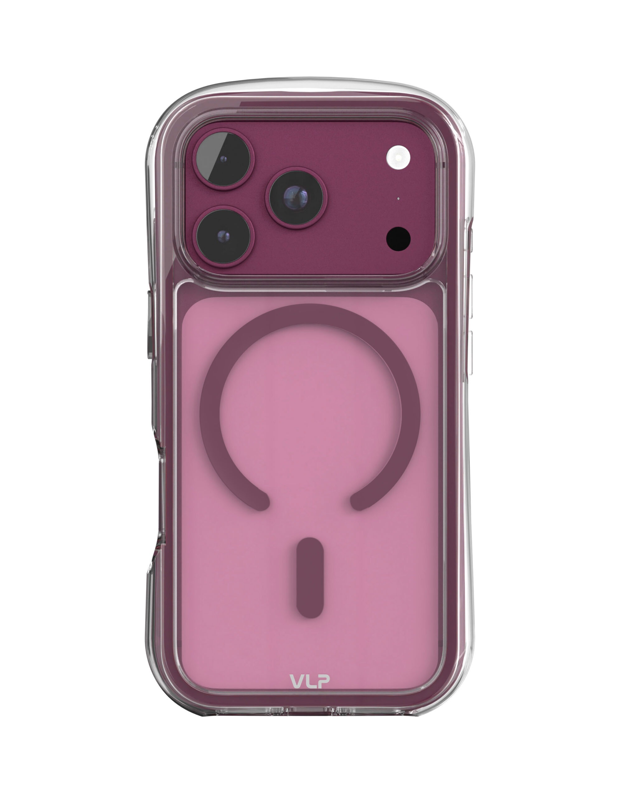 Чехол VLP Bubble Case с MagSafe для iPhone 17 Pro /18 Pro (Темно - вишневый)
