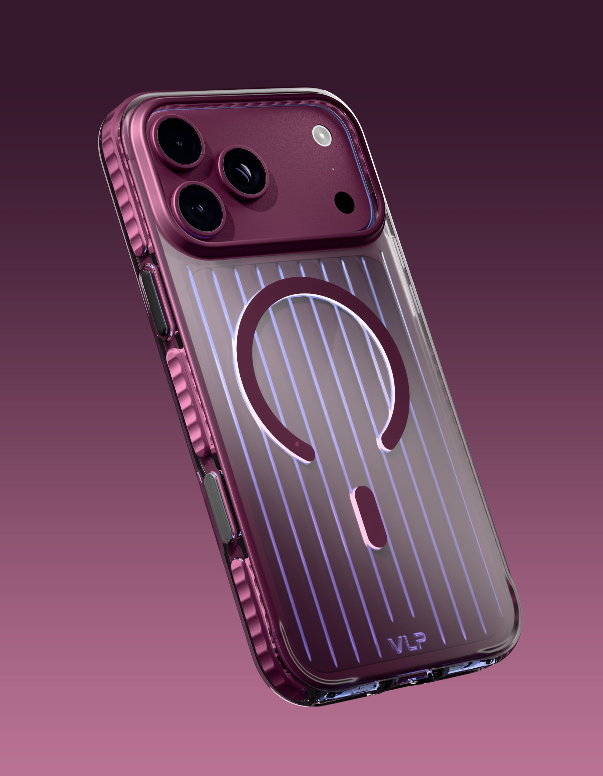 Чехол VLP Pulse Case с MagSafe для iPhone 17 Pro Max / 18 Pro Max (Темно - вишневый)