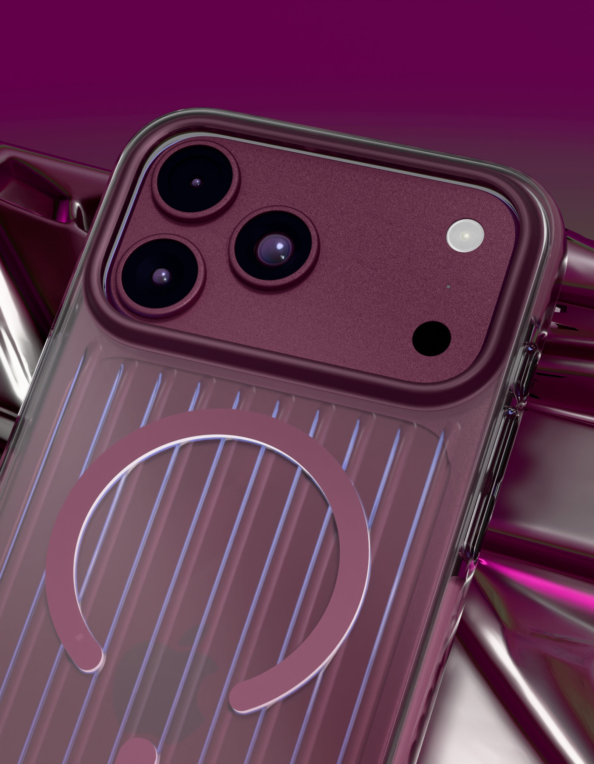 Чехол VLP Pulse Case с MagSafe для iPhone 17 Pro Max / 18 Pro Max (Темно - вишневый)