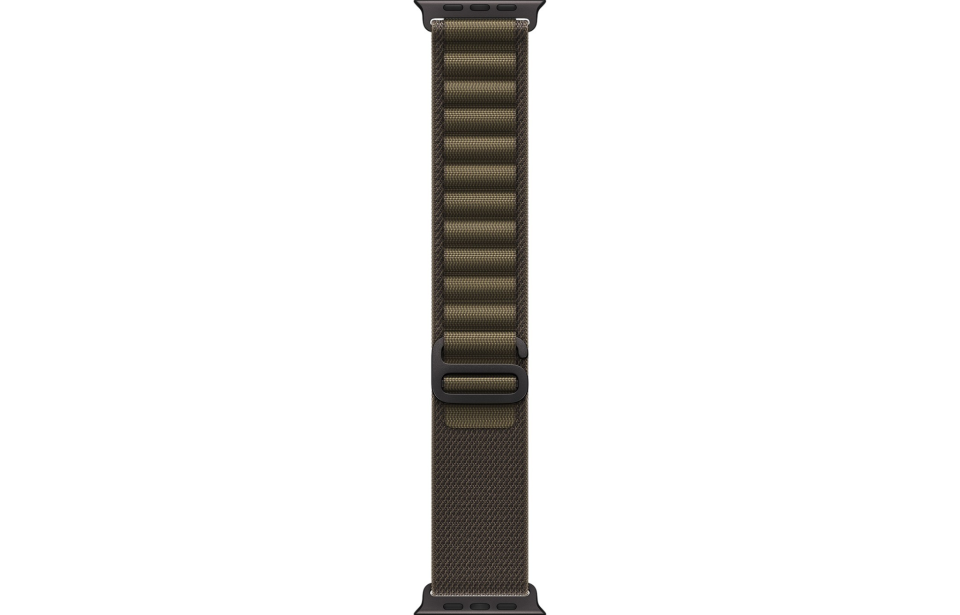 Apple Watch Ultra 4 49mm Black Titanium Case with Dark Olive Alpine Loop (L)
