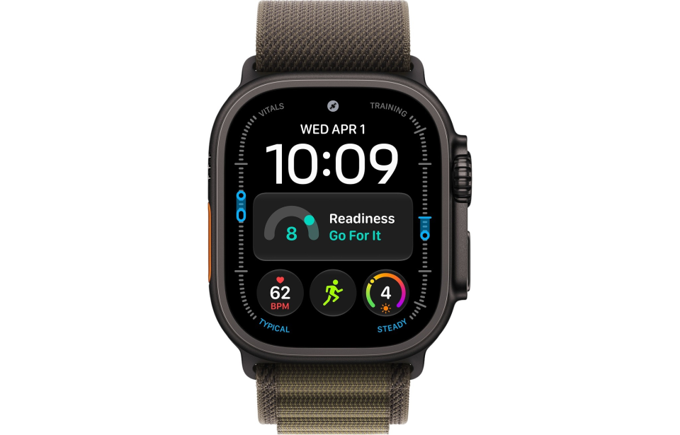 Apple Watch Ultra 4 49mm Black Titanium Case with Dark Olive Alpine Loop (L)