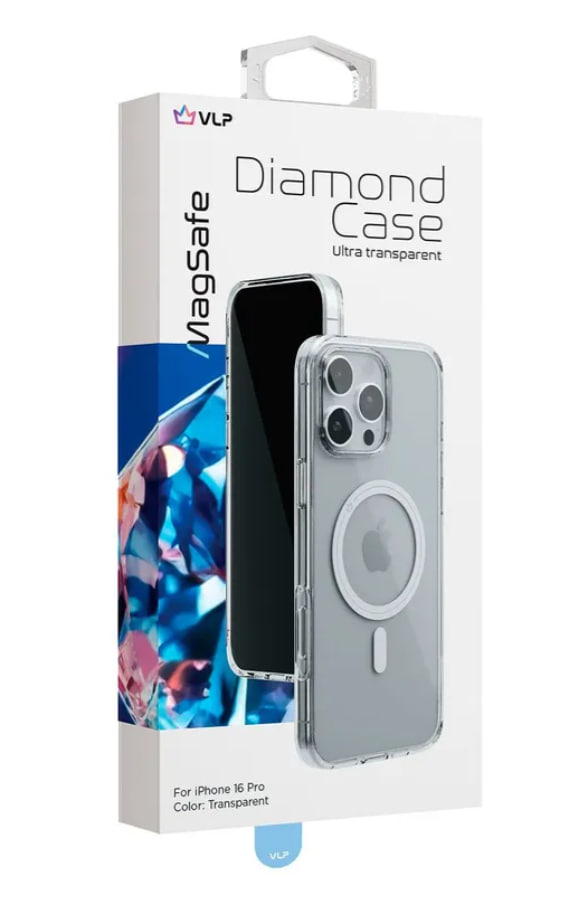 Чехол VLP Diamond Magsafe для iPhone 16 Pro Прозрачный