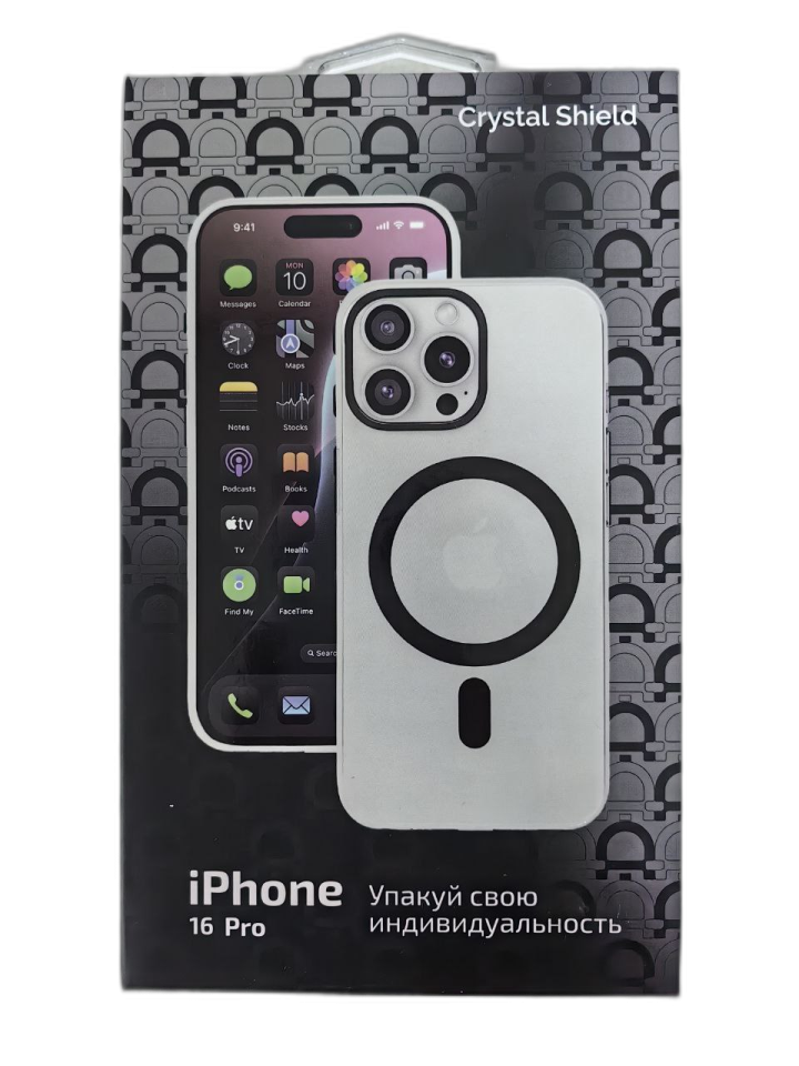 Чехол AceCase Crystal Shield iPhone 16 Pro Black