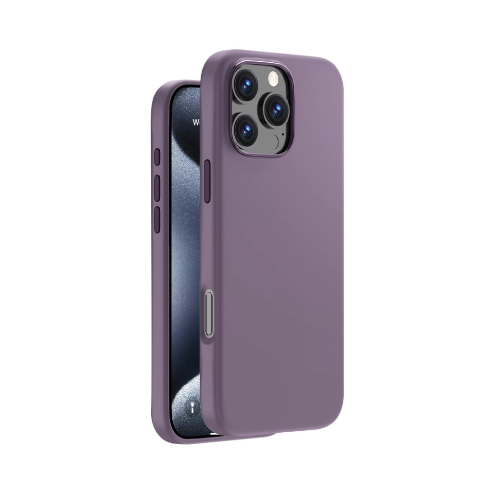 Чехол Deppa Liquid Silicone Magsafe для iPhone 16 Pro Темно-фиолетовый