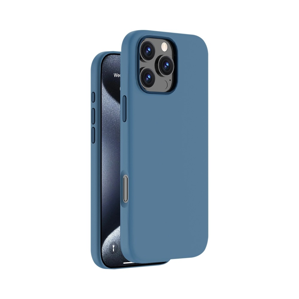 Чехол Deppa Liquid Silicone Magsafe для iPhone 16 Pro Синий