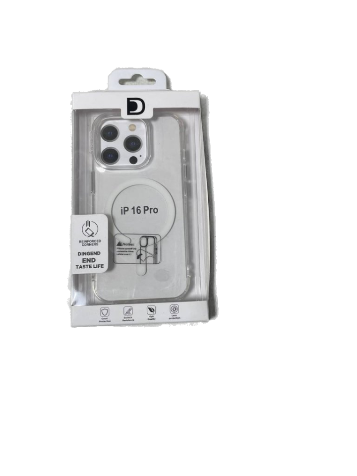 Чехол Dingend Crystal case 16 pro прозрачный c Magsafe